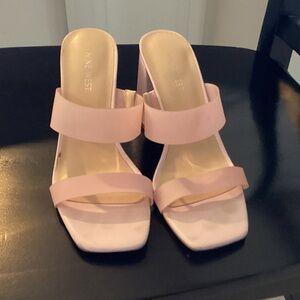 Nine West Blush Pink Heeled Sandals